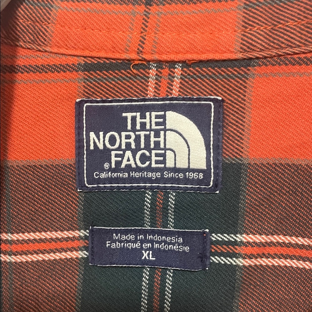 The North Face Flannel Plaid Button Up Shirt XL - Picture 4 of 5